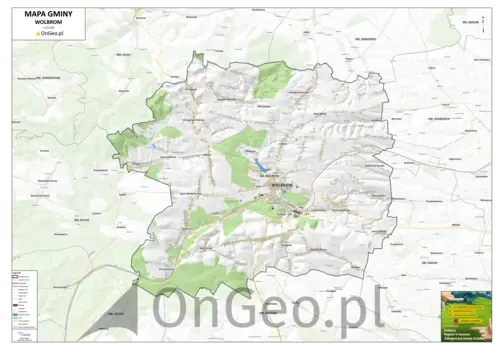 Mapa gminy Wolbrom